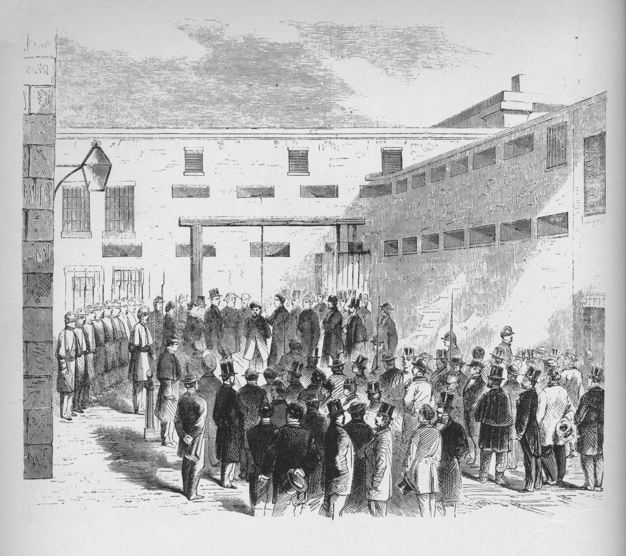 Poprava obchodníka s otroky Nathaniela Gordona ve věznici Tombs v New Yorku, 1862, 1938 od Unbekannt