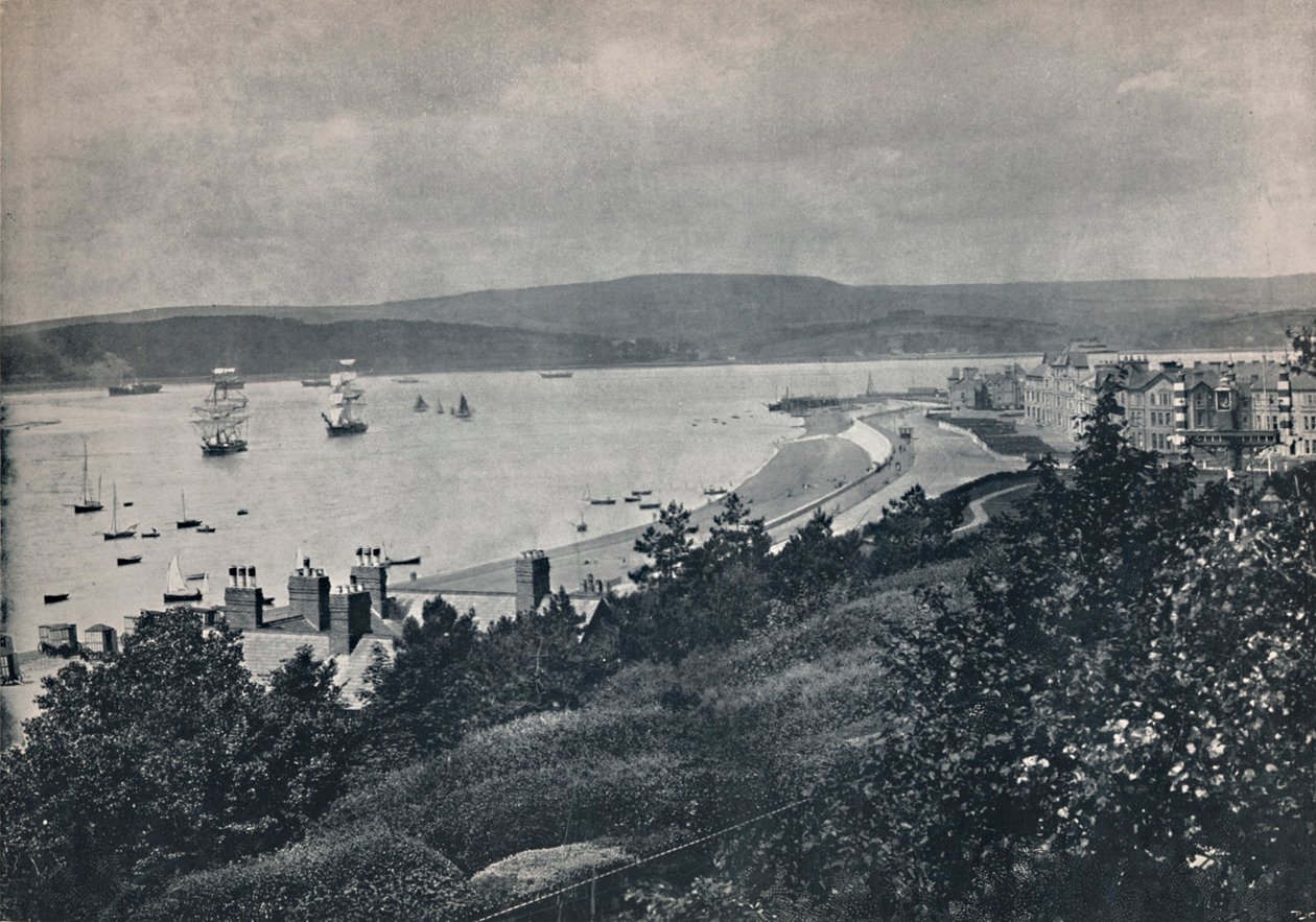 Exmouth - Pohled ukazující pláž a protější břeh, 1895 od Unbekannt