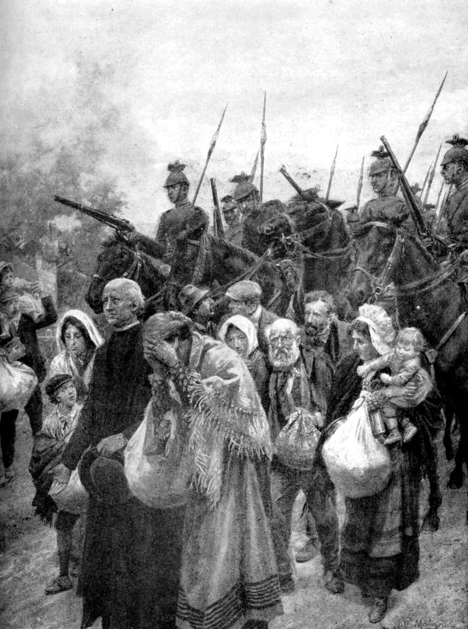Vyhoštění civilních obyvatel města Louvain, Brusel, 1914 od Unbekannt