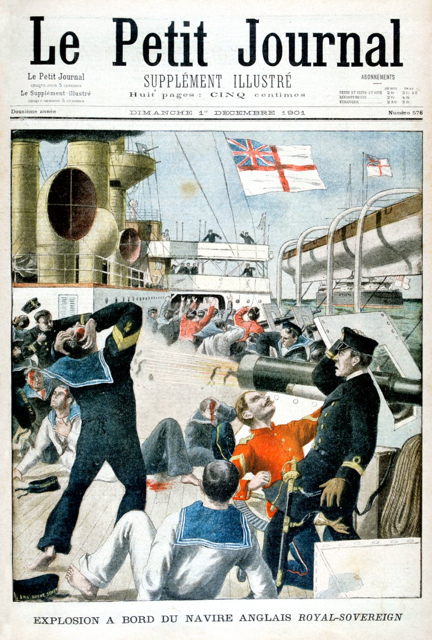 Exploze na palubě britské válečné lodi HMS Royal Sovereign, 1901 od Unbekannt