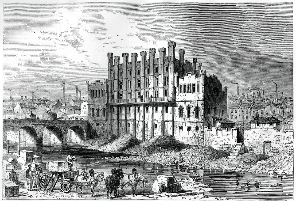 Vnější pohled na zámeckou brusírnu v Sheffieldu, 1886 od Unbekannt