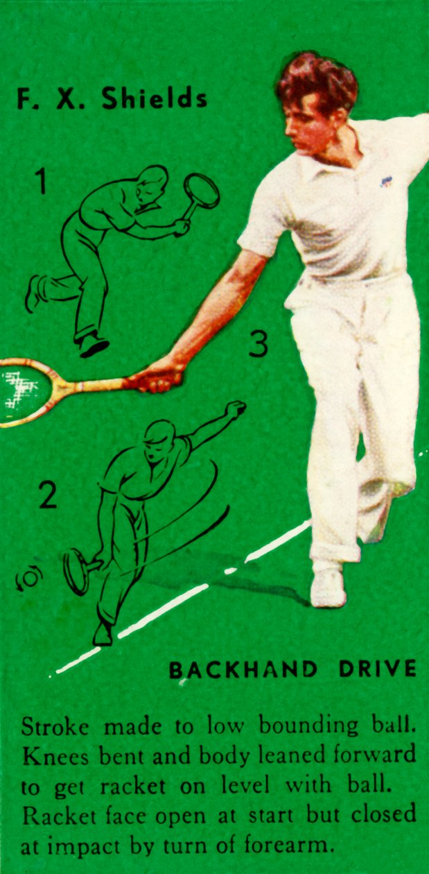 F. X. Shields - Backhand Drive, c1935. od Unbekannt