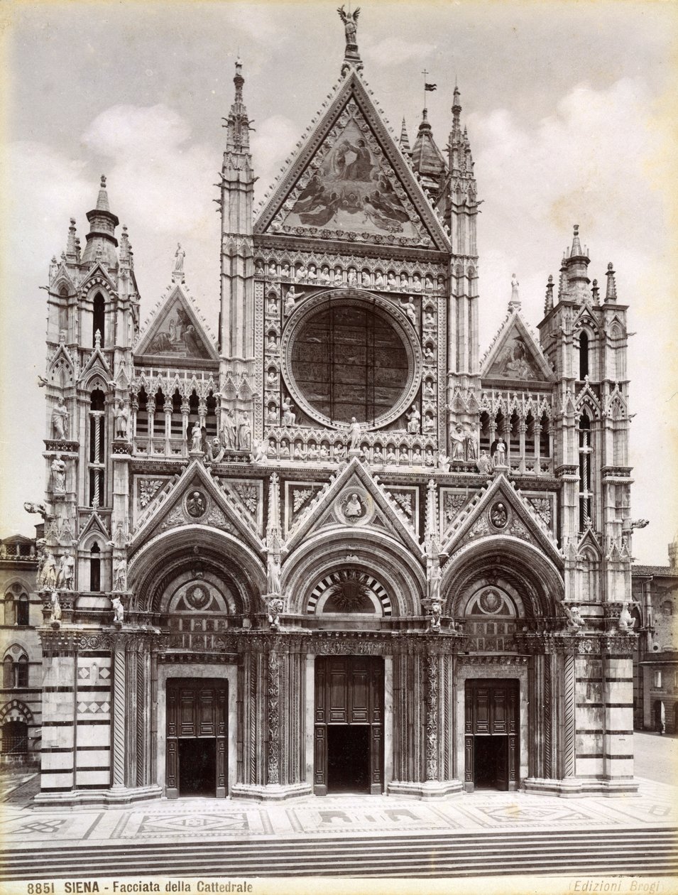 Fasáda katedrály Siena, Itálie, konec 19. nebo začátek 20. století od Unbekannt