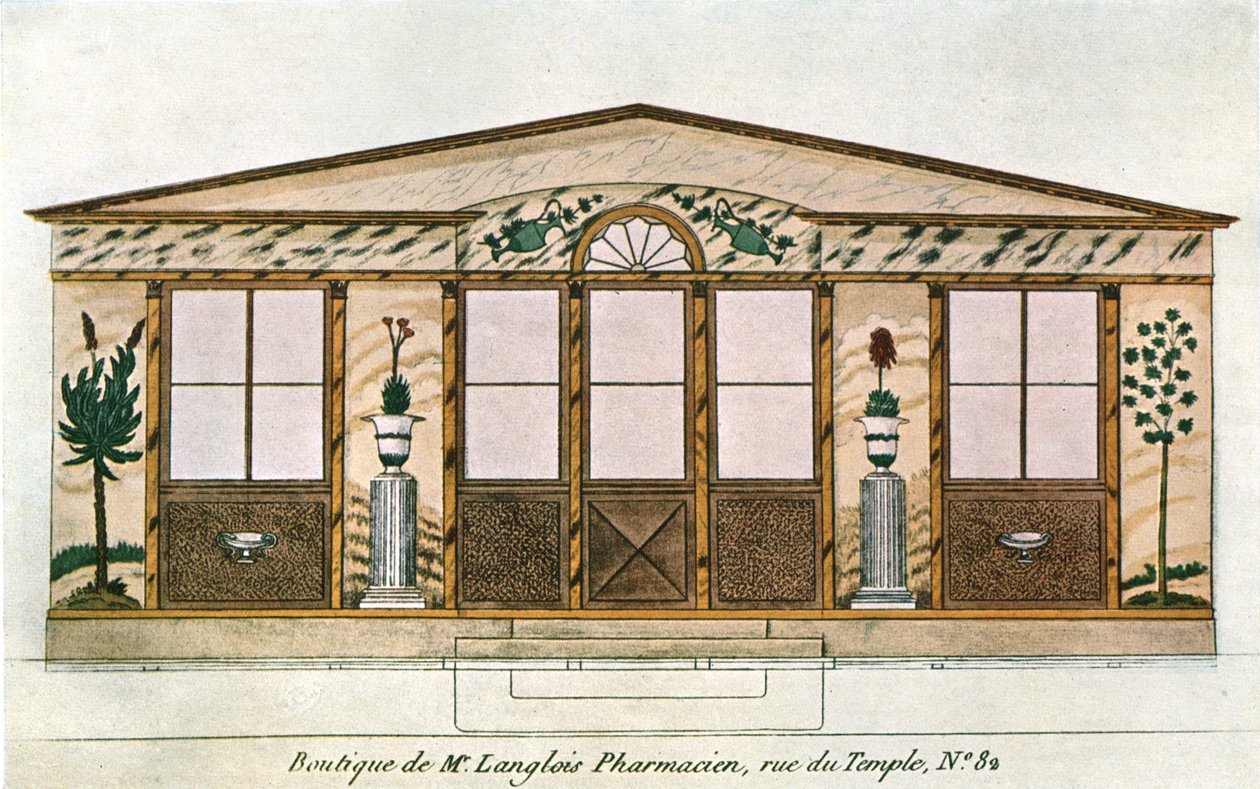 Fasádní malba Langlois Apothecarys Shop, Paříž, Francie, 1928. od Unbekannt