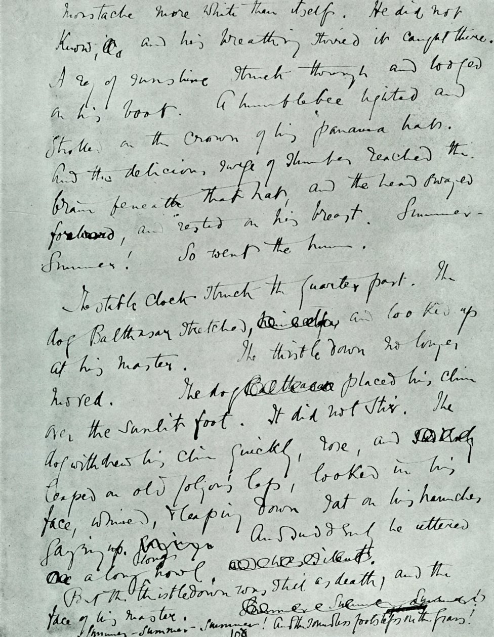 Faksimile stránky MS pro Indian Summer of a Forsyte, John Galsworthy, 1918, 1928. od Unbekannt
