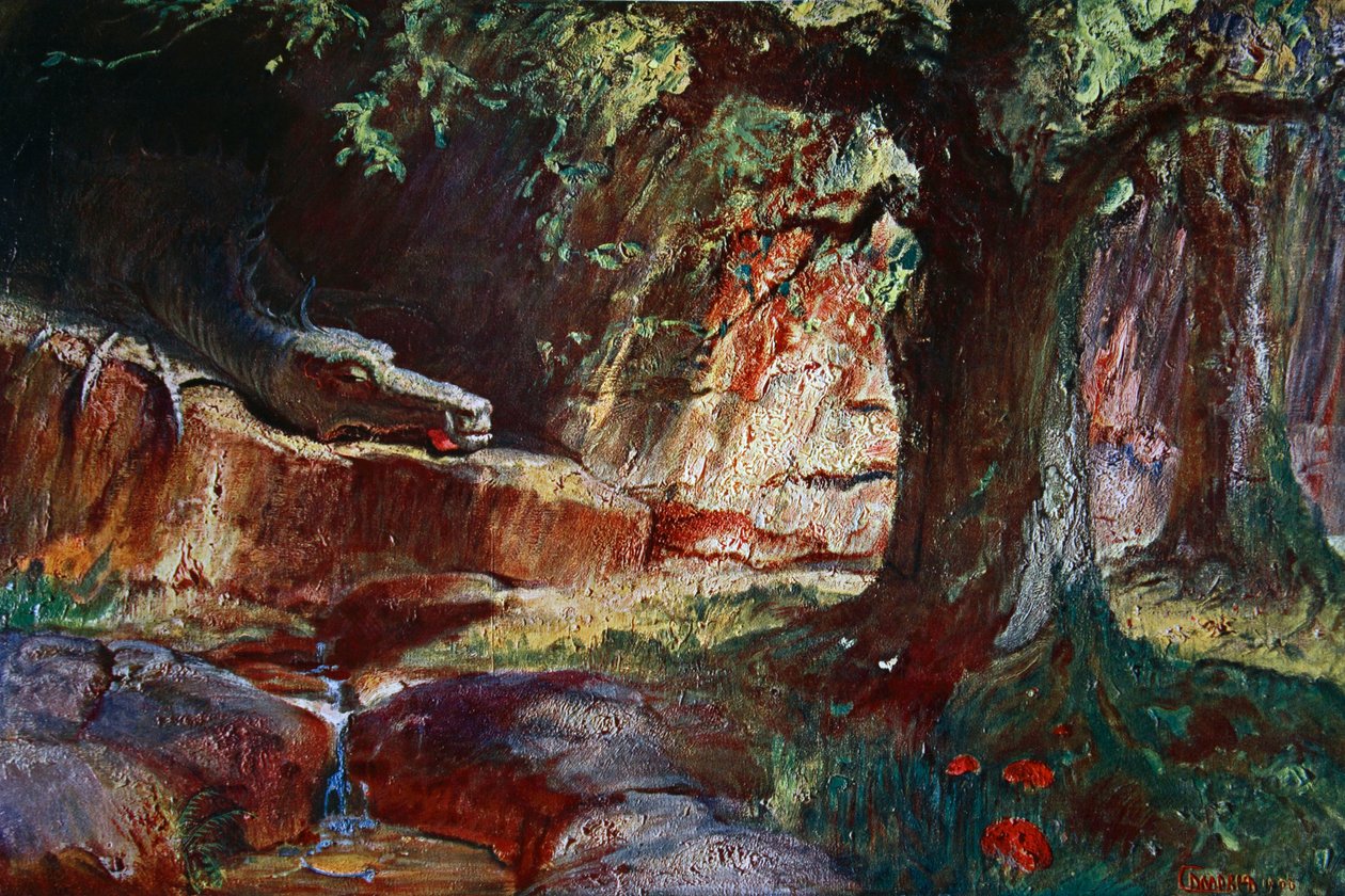 "Fafner ve své jeskyni", 1906 od Unbekannt