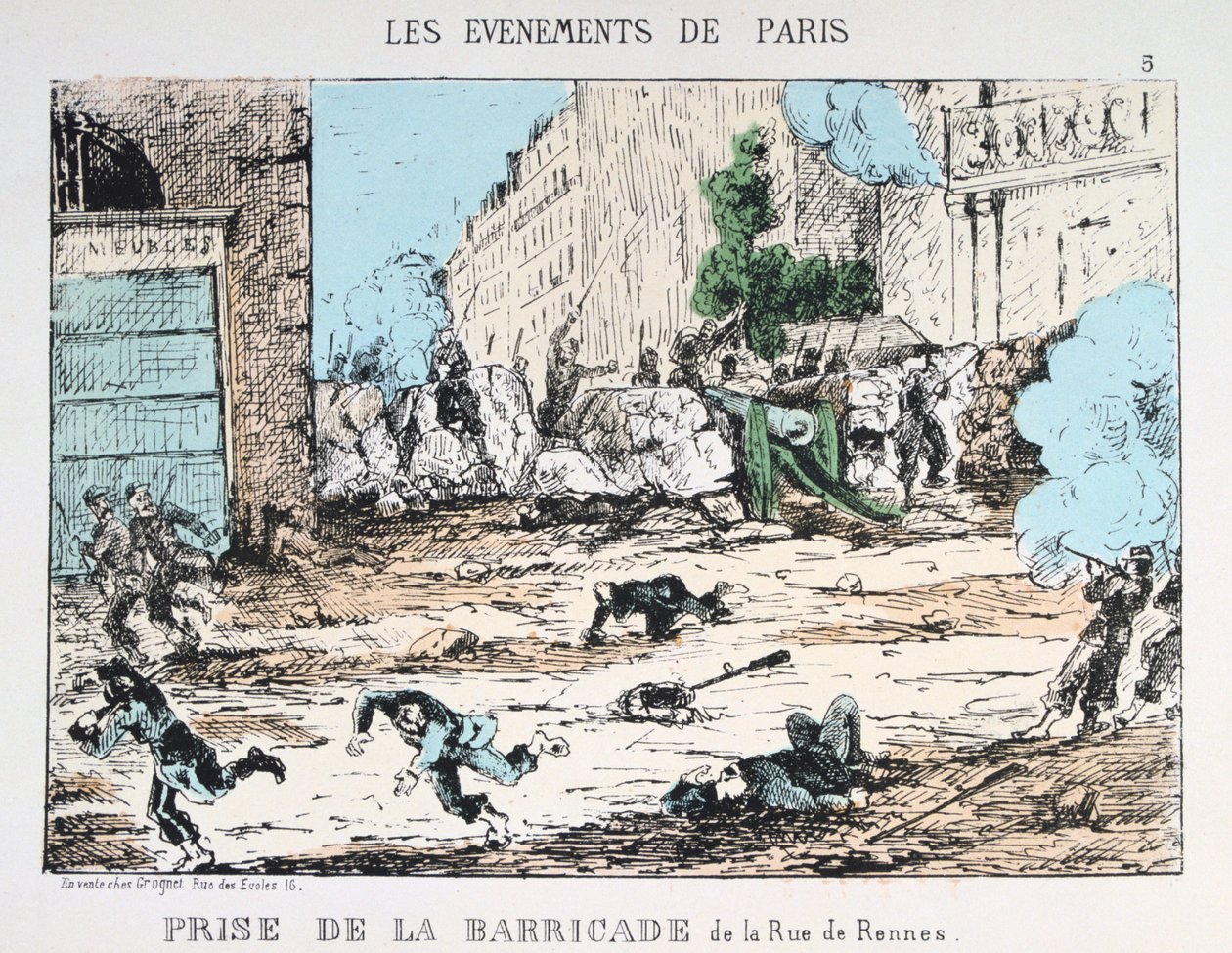 Pád Pařížské komuny, 1871 od Unbekannt