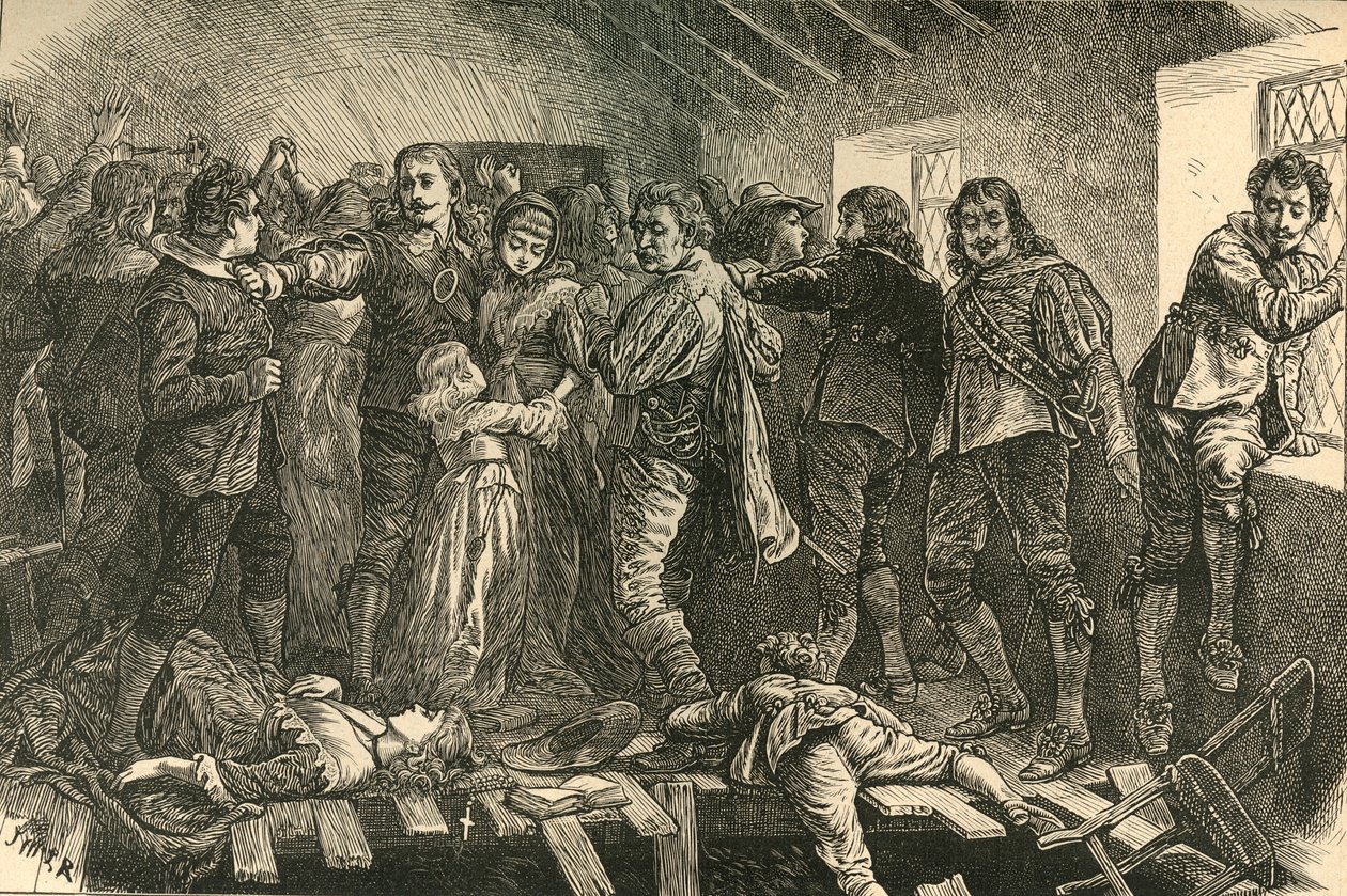 Pád z kaple v Blackfriars, 1623, 1897. od Unbekannt