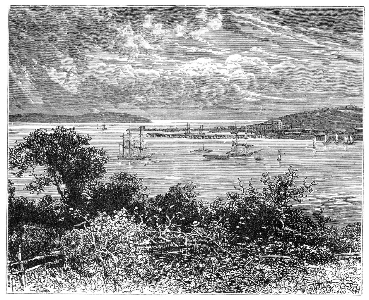 Falmouth Harbour, Cornwall, Anglie, 1900 od Unbekannt