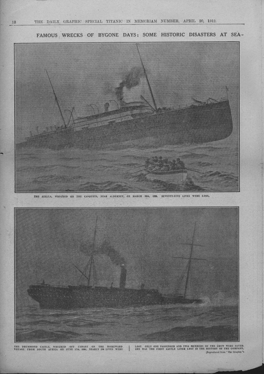 Slavné vraky minulých dnů: Některé historické katastrofy na moři, 20. dubna 1912. od Unbekannt