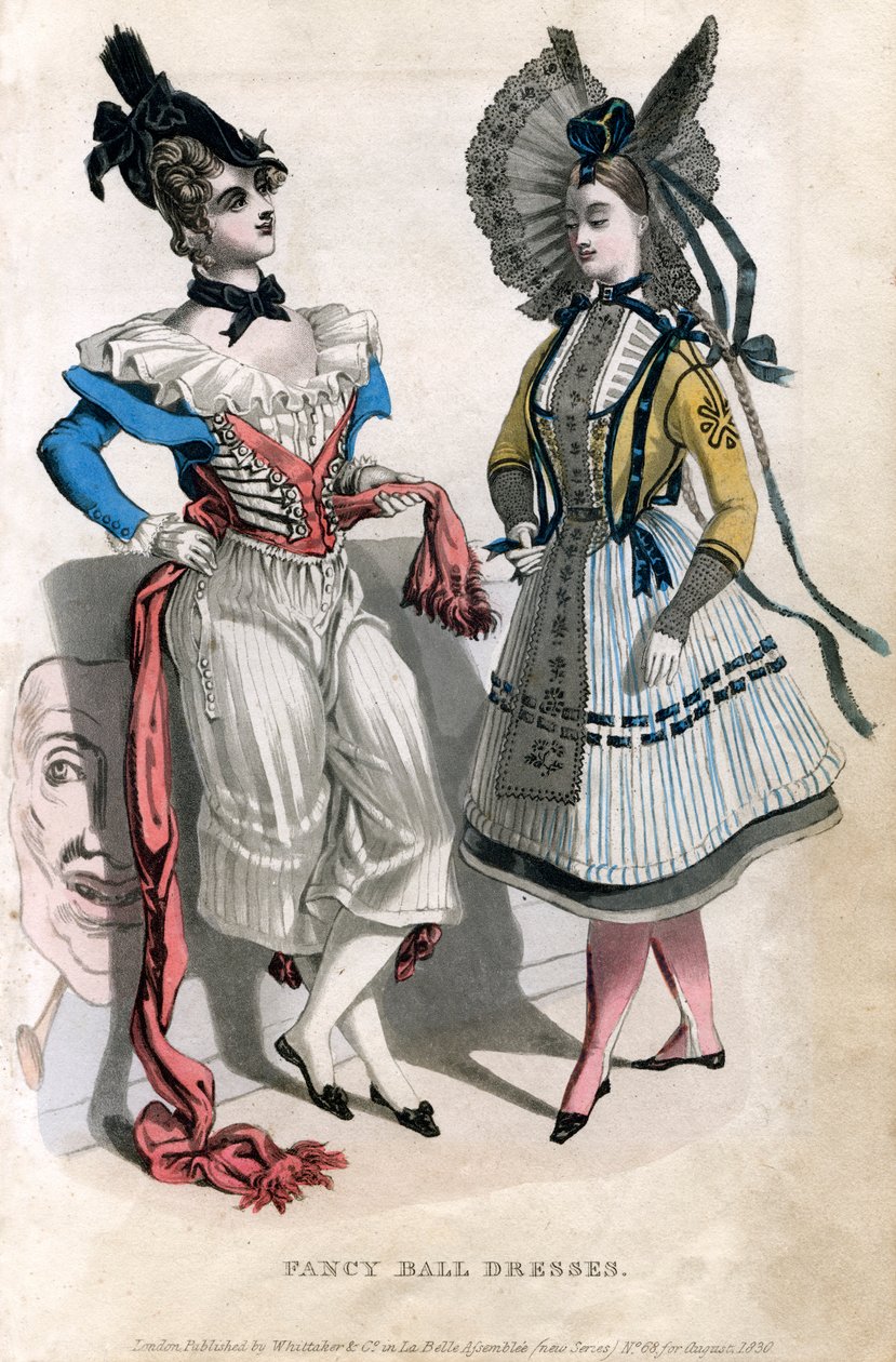 Efektní plesové šaty, 1830 od Unbekannt