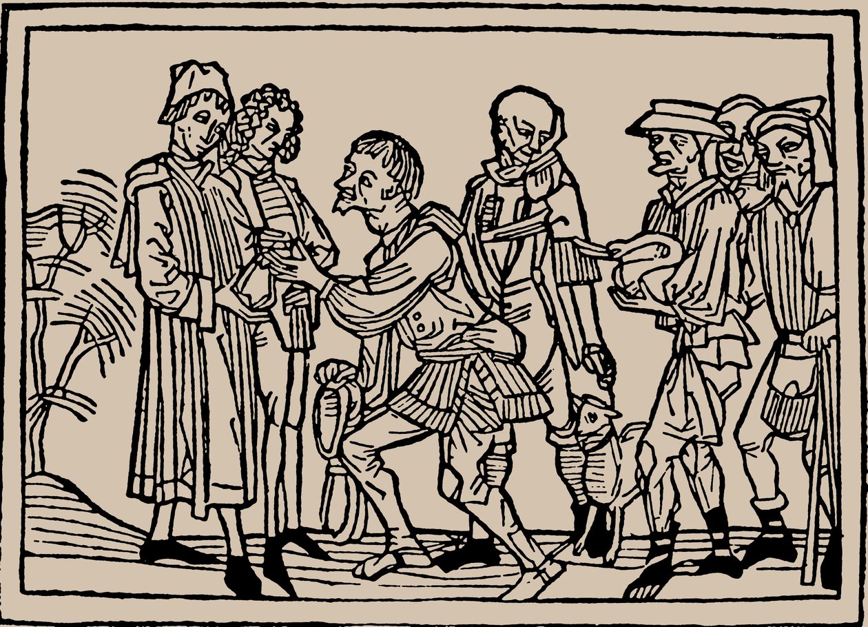 Farmáři při doručování svých daní hospodářům, 1479. od Unbekannt