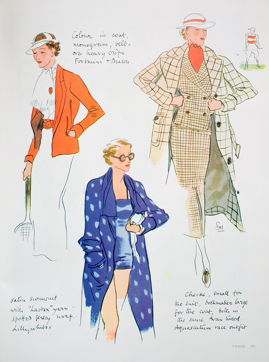 Módní ilustrace, 1935 od Unbekannt