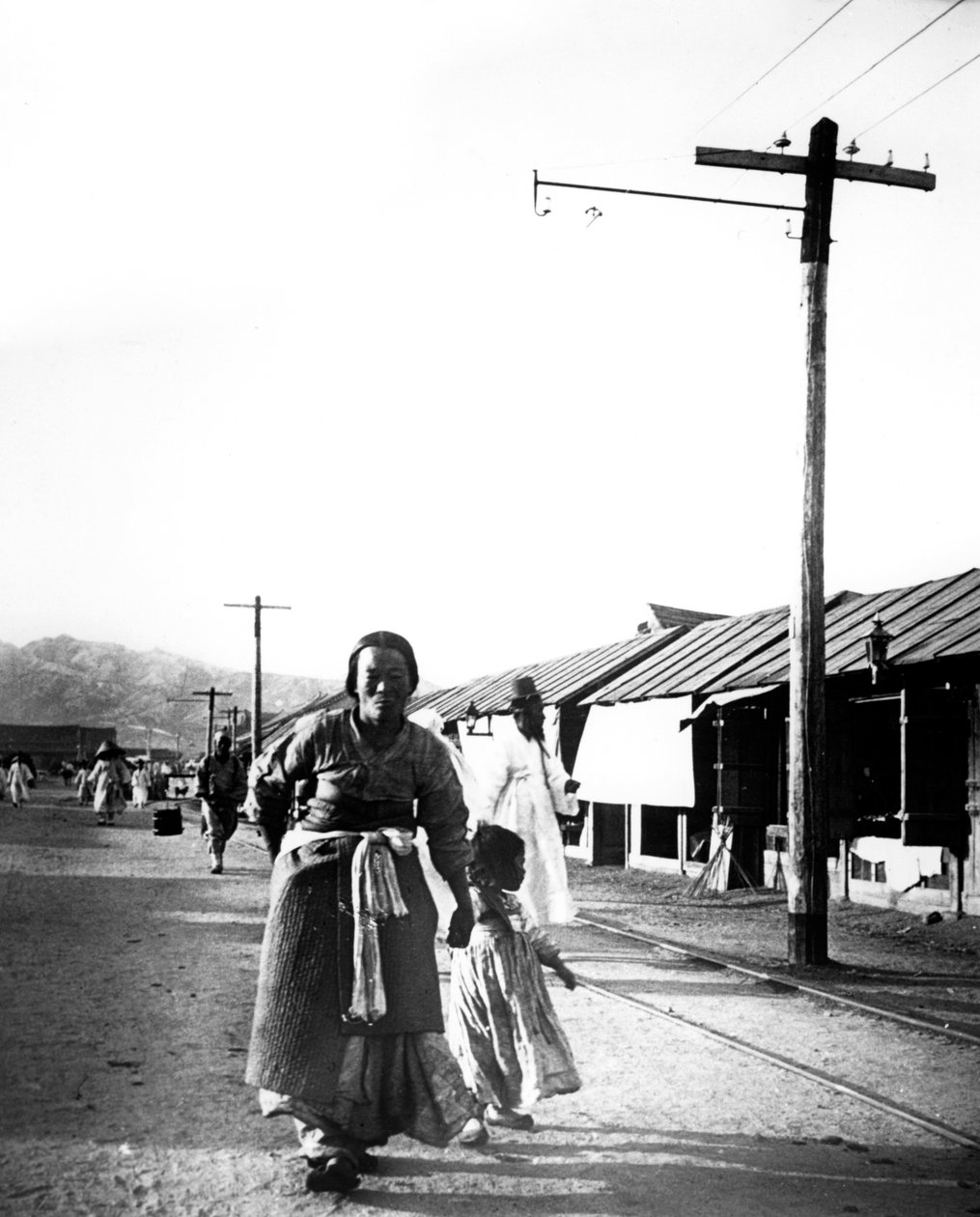 Otec a dítě, Soul, Korea, 1900 od Unbekannt
