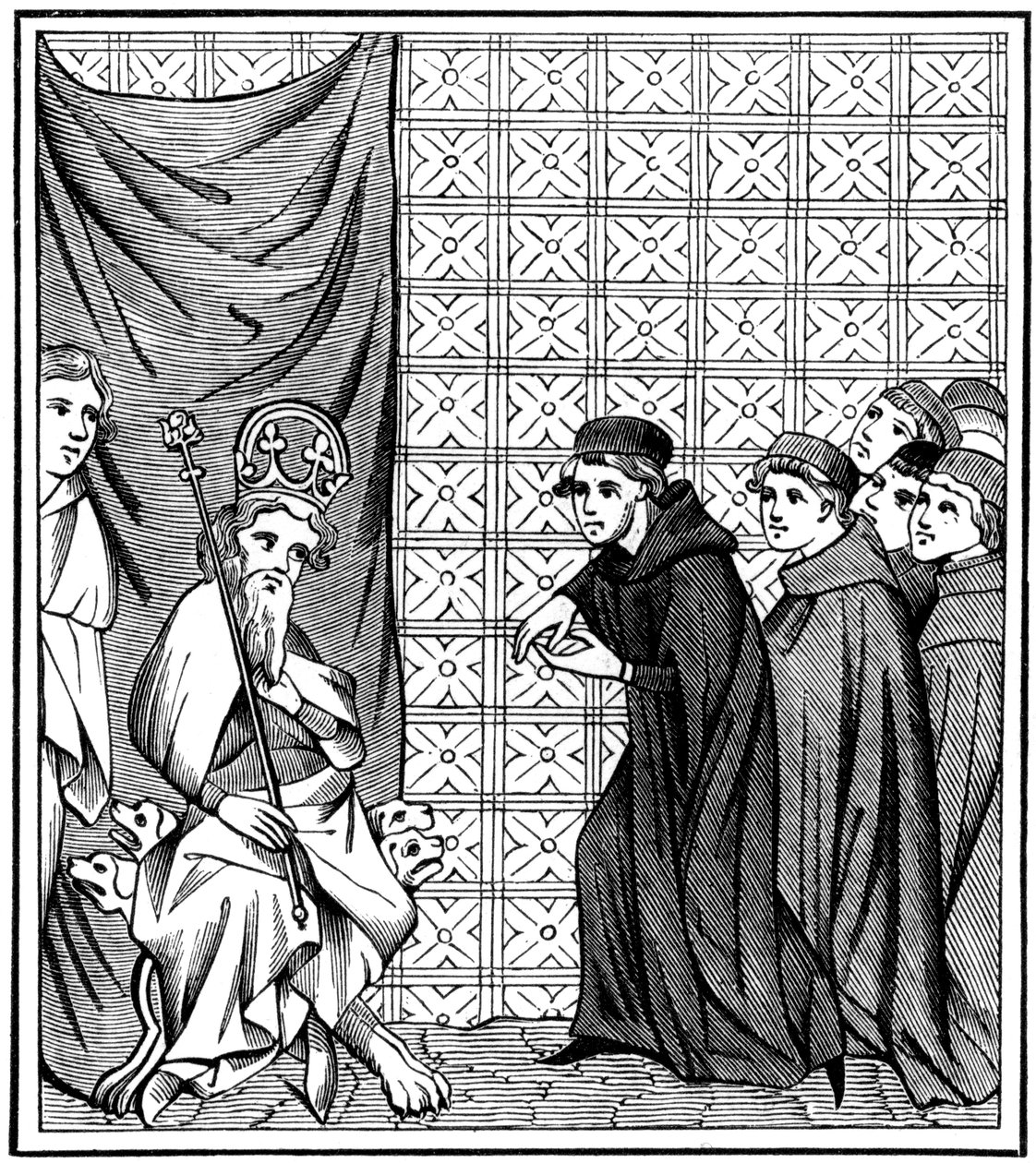 Členové pařížské univerzity hájící císaře Karla IV. 1316-1378 v letech 1377 1849 od Unbekannt