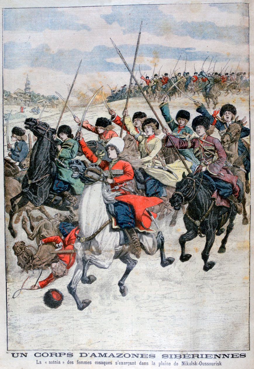 Ženský sibiřský kozácký jezdecký sbor, rusko-japonská válka, 1904 od Unbekannt