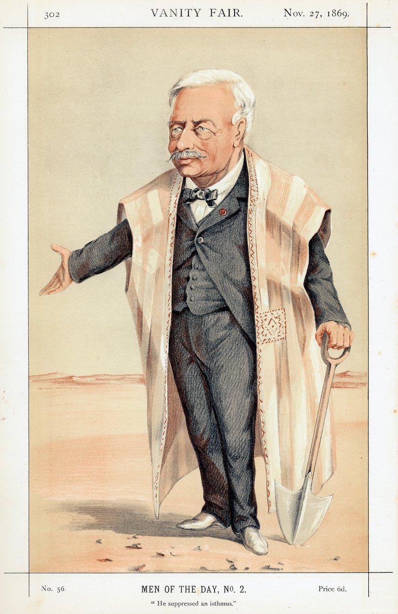 Ferdinand de Lesseps , francouzský diplomat a podnikatel, 1869 od Unbekannt