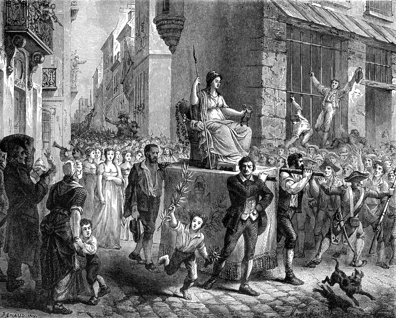 Festival rozumu, Paříž, 1793 1882-1884 od Unbekannt