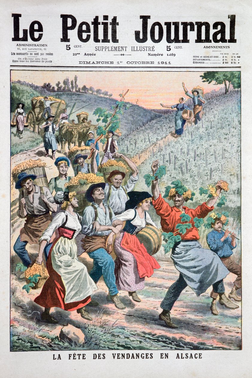 Festival sklizně hroznů v Alsasku, 1911 od Unbekannt
