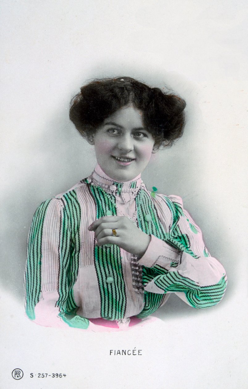 Snoubenec, vintage francouzská pohlednice, c1900 od Unbekannt