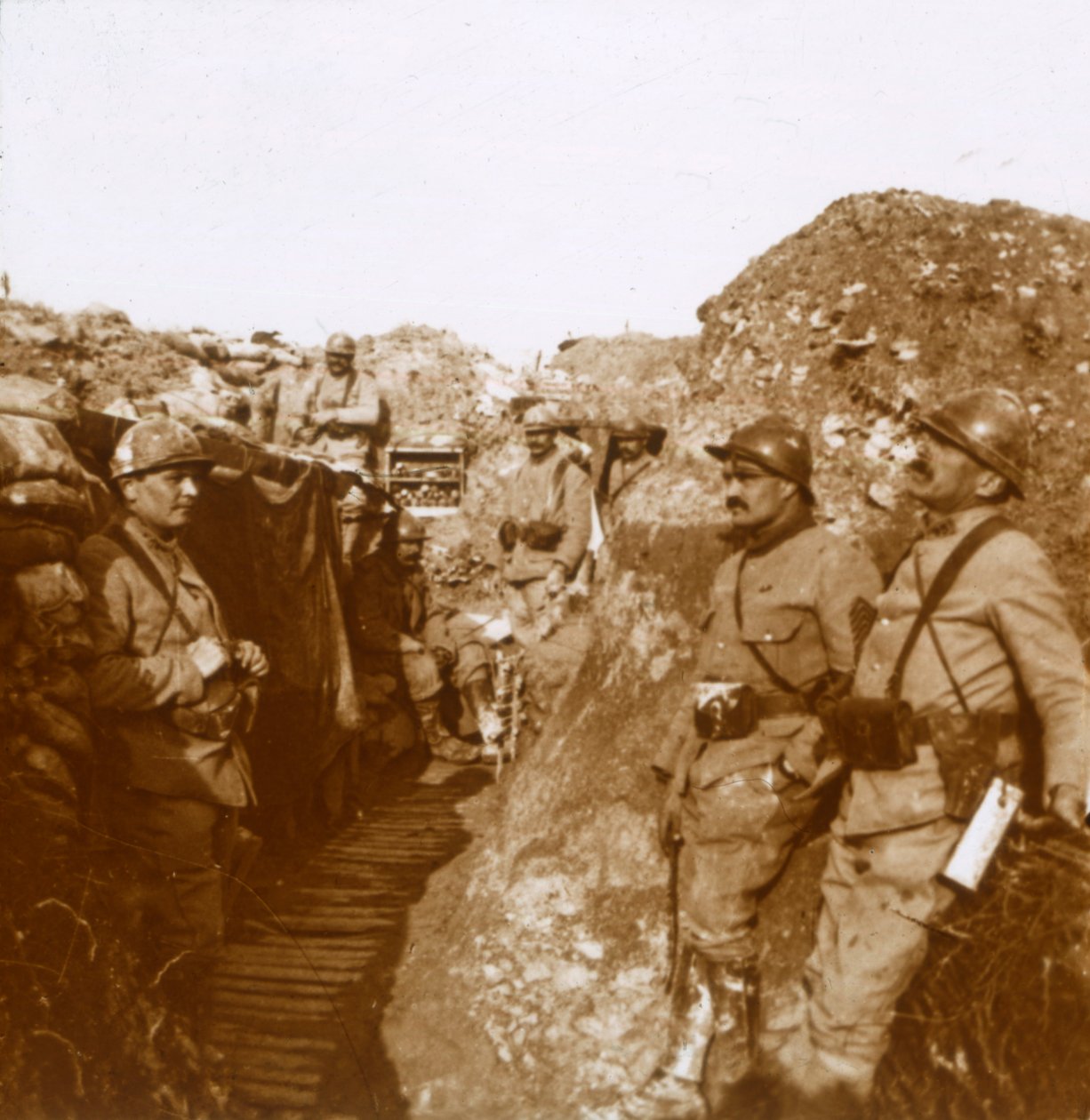 Bojová jednotka, Ville-sur-Tourbe, severní Francie, c1914-c1918 od Unbekannt