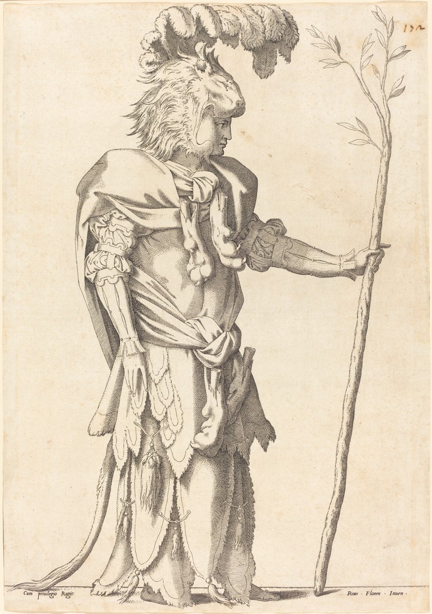 Figura v kostýmu jako Herkules, c. 1539. od Unbekannt