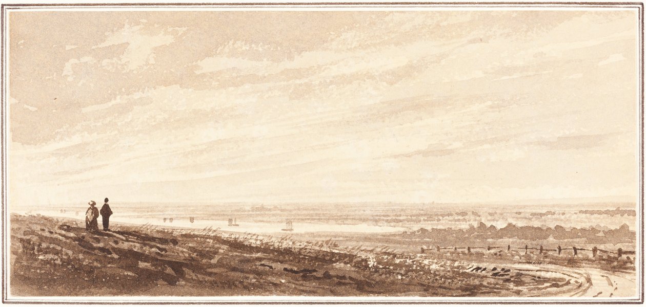 Postavy s výhledem na záliv poblíž Mouth of the Paye, Lincolnshire, 1849. od Unbekannt