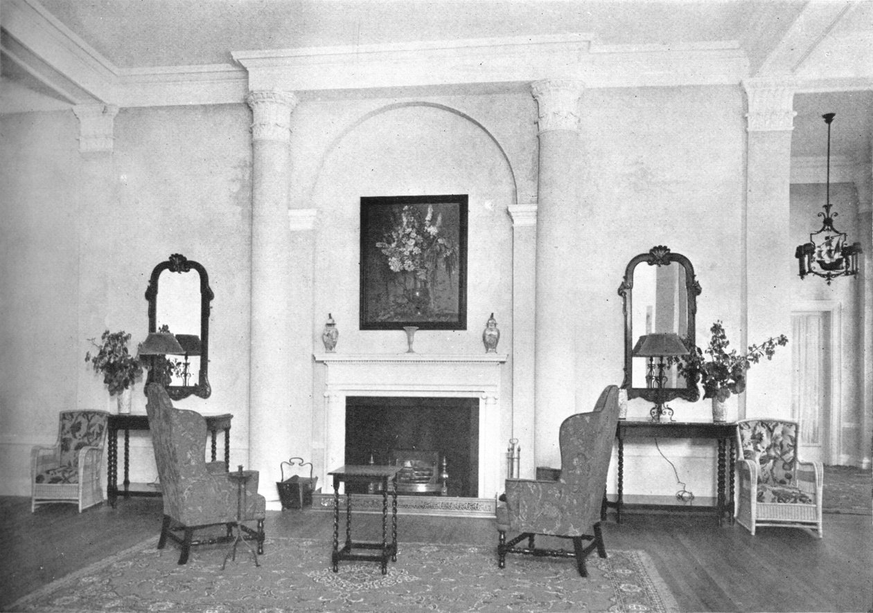 Krb na konci salonku, Hotel Royal Bermudiana, Hamilton, Bermudy, 1924 od Unbekannt