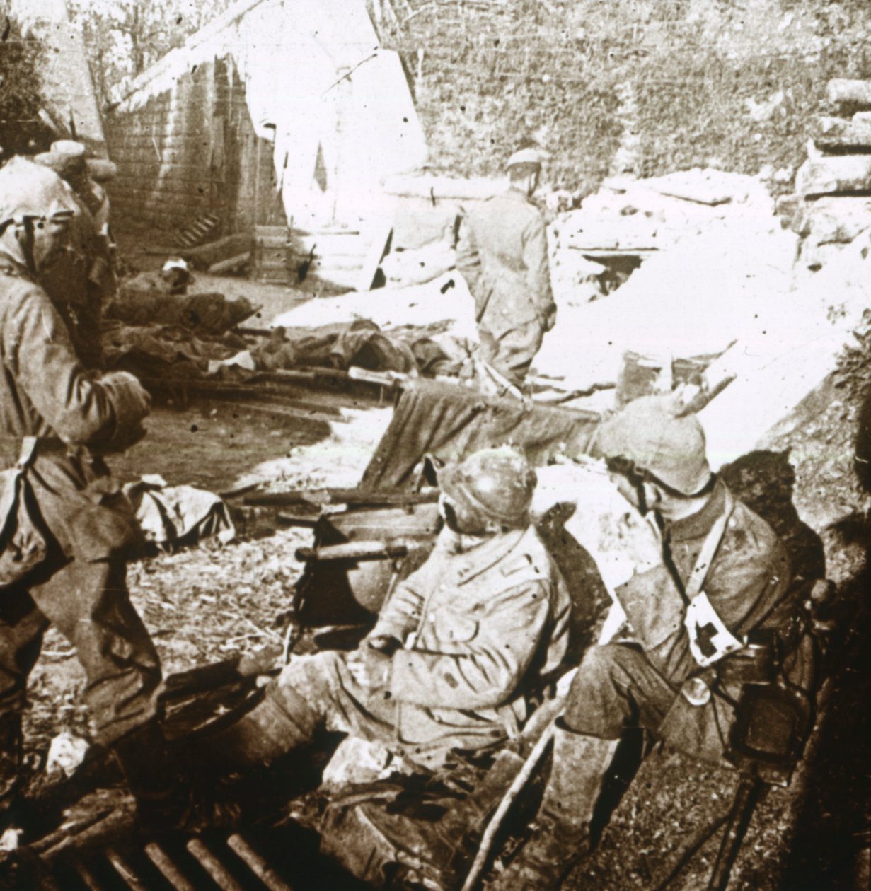 Stanoviště první pomoci, Verdun, severní Francie, c1914-c1918 od Unbekannt