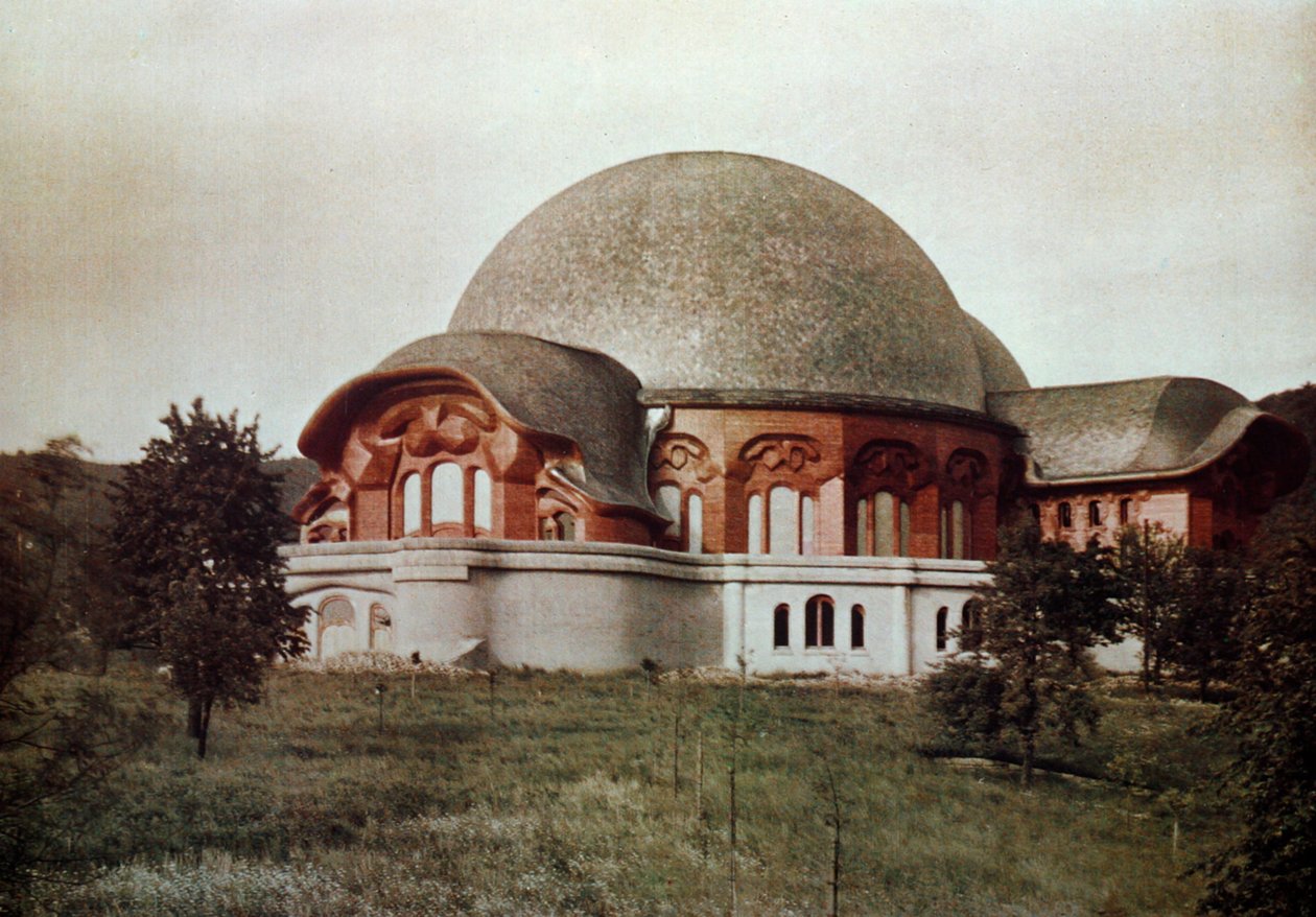 První Goetheanum, čelní pohled na jih, Dornach, Švýcarsko, 1922 od Unbekannt
