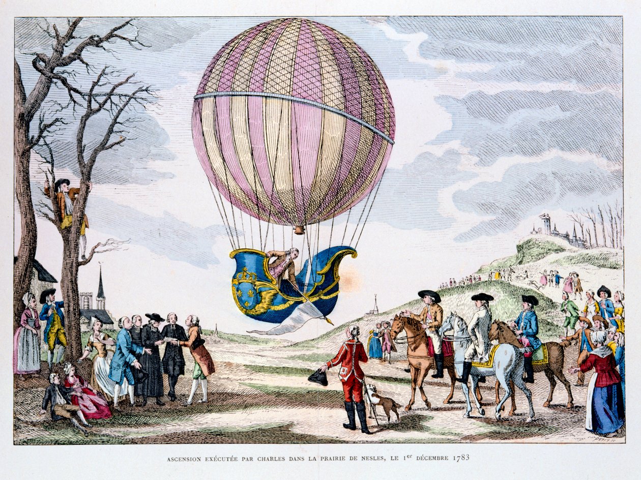 První pilotovaný let ve vodíkovém balónu, Francie, 1. prosince 1783 1887 od Unbekannt