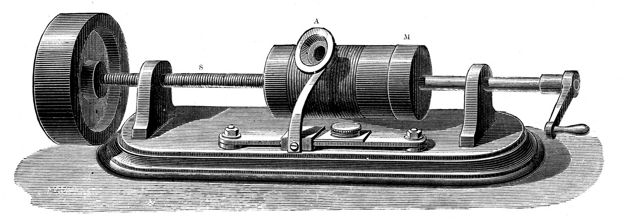 První model Edisonova fonografu c1877 c1880. od Unbekannt