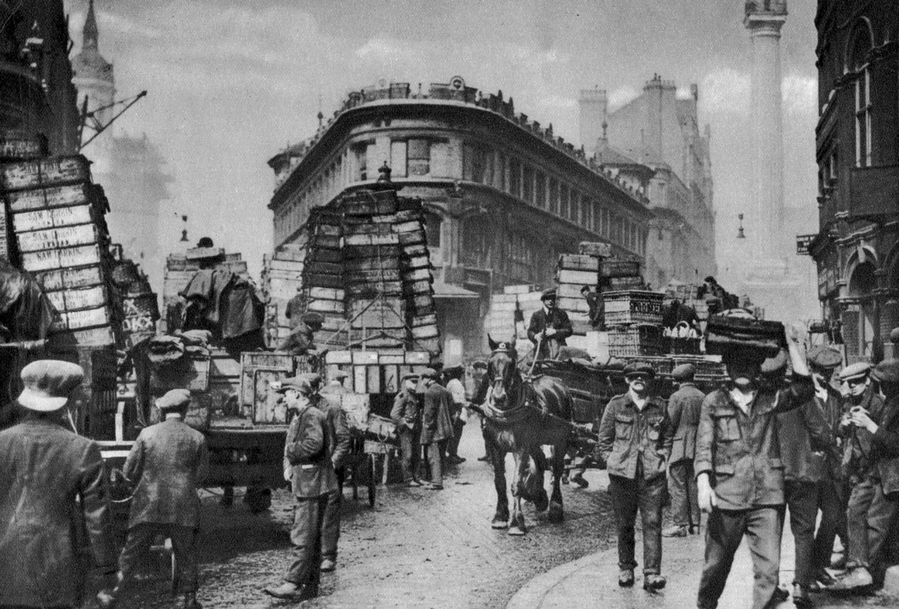Rybí nosiči v Billingsgate, Londýn, 1926-1927 od Unbekannt
