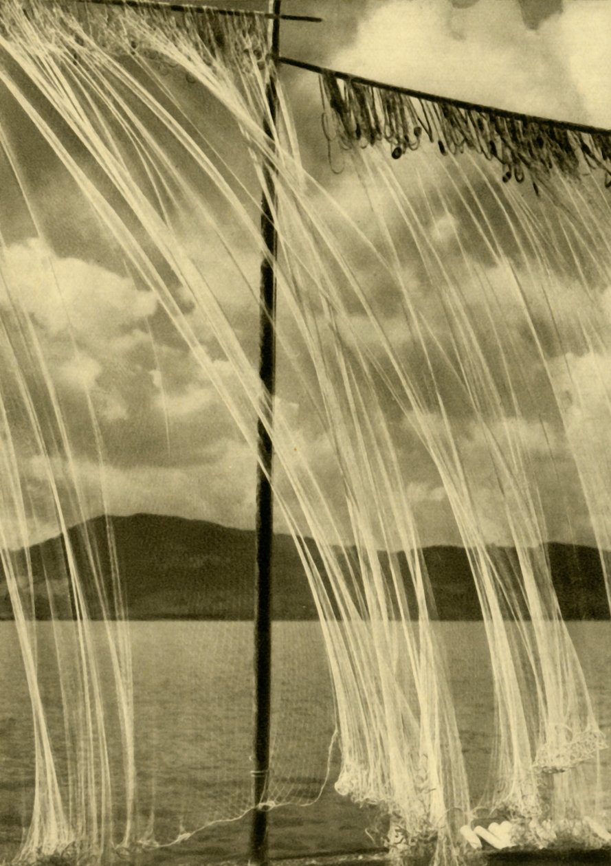 Rybářské sítě, Attersee, Horní Rakousko, c1935. od Unbekannt