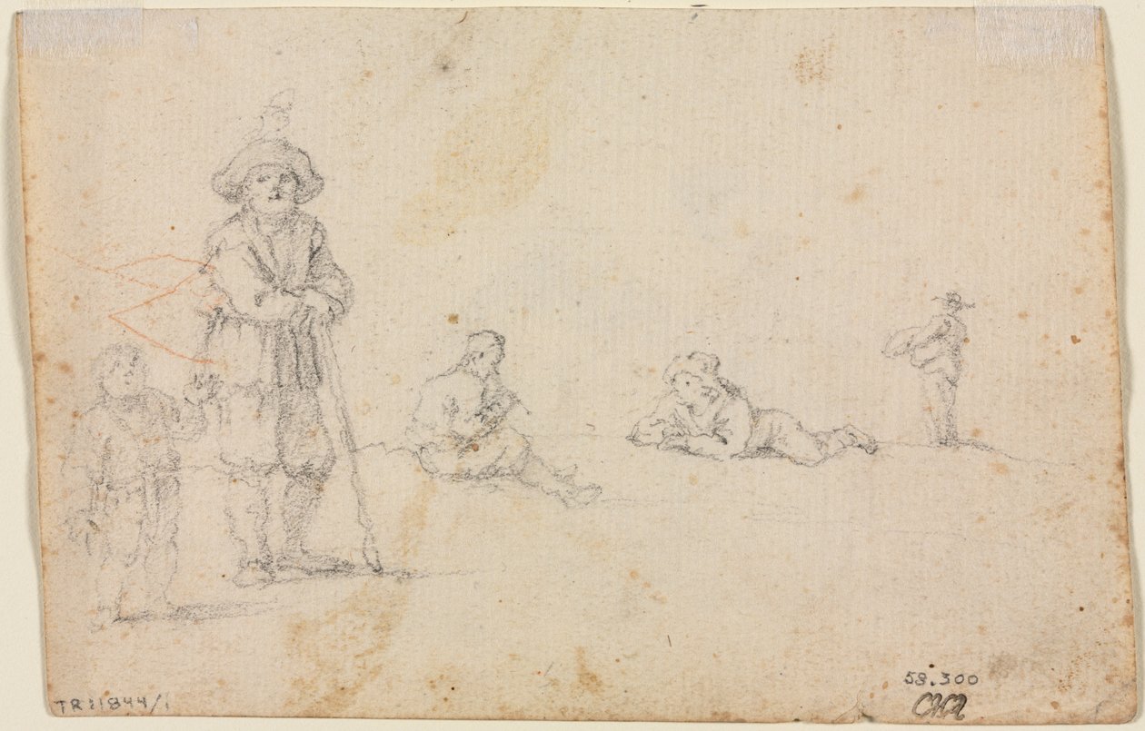 Five Figure Studies, 1600s. od Unbekannt