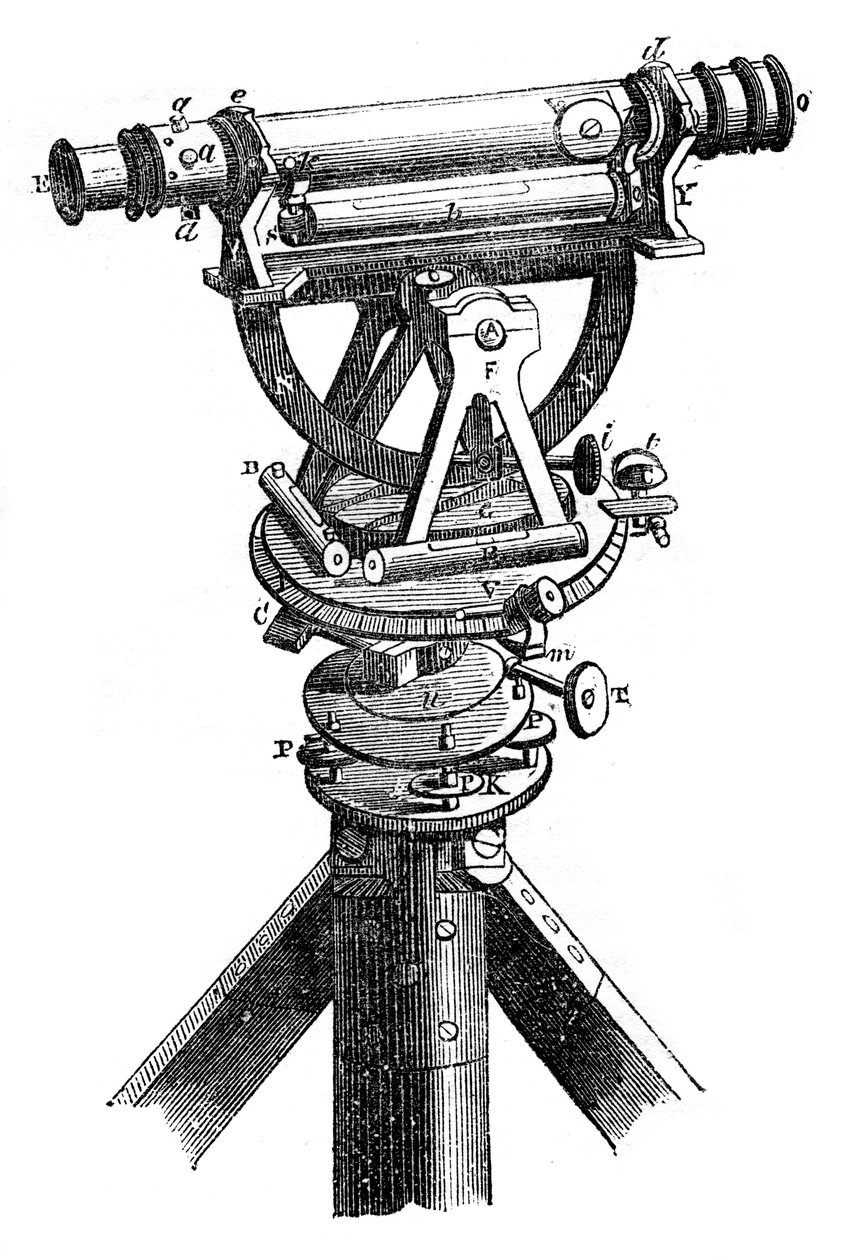 Pětipalcový teodolit, 1866 od Unbekannt