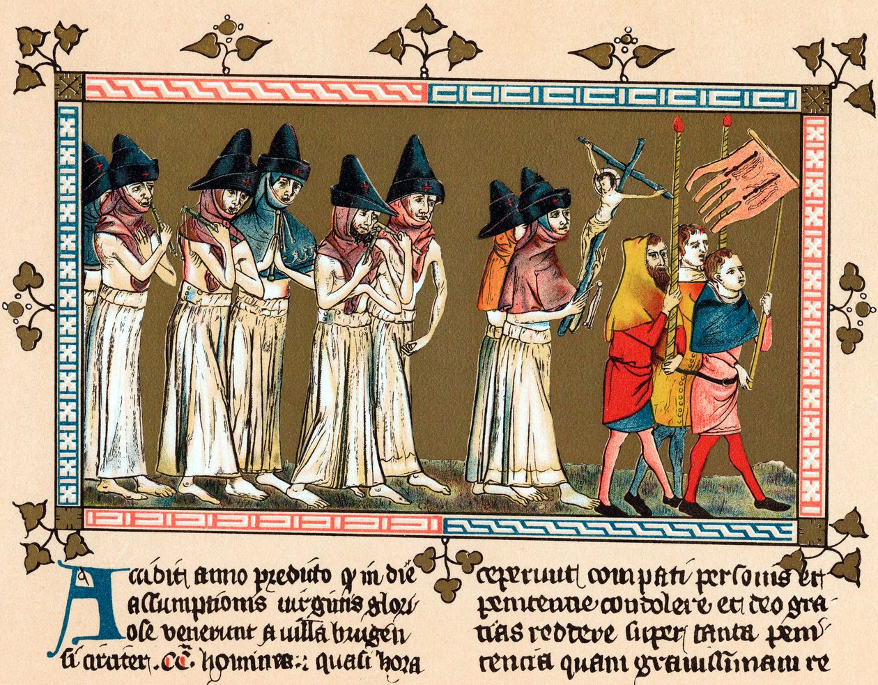 Flagellanti v nizozemském městě Tournai Doornik, 1349 od Unbekannt