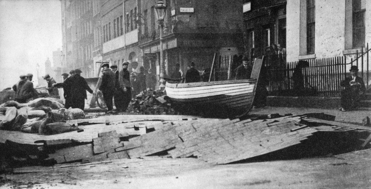 Povodňové škody na Victoria Embankment, Londýn, 1928 1936 od Unbekannt