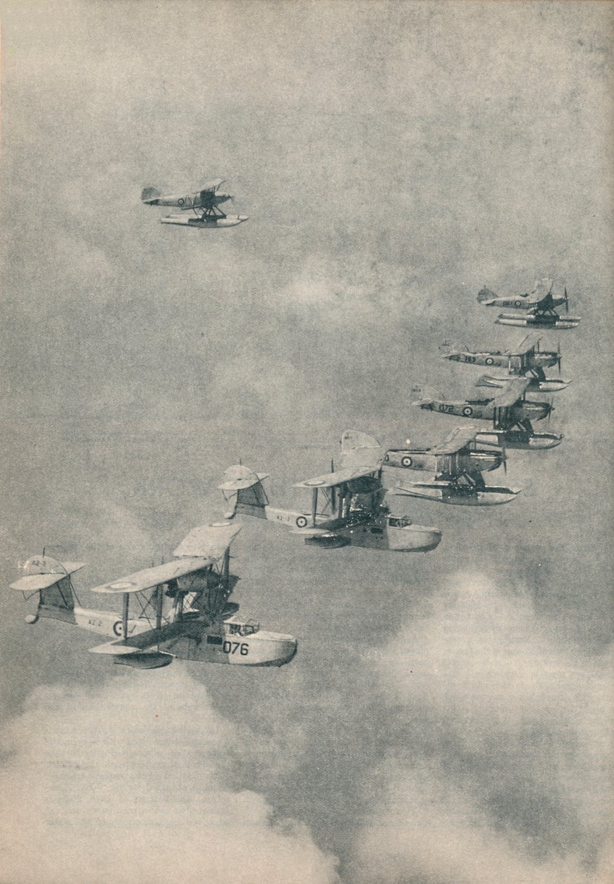 Létající čluny a plováky z letadlových lodí Royal Navy, c1936 c1937 od Unbekannt