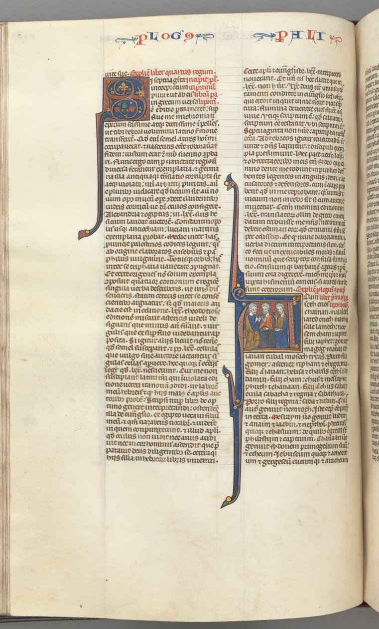 Fol. 148v, Letopisy I, historická iniciála A, tři potomci Adama, c. 1275-1300. od Unbekannt