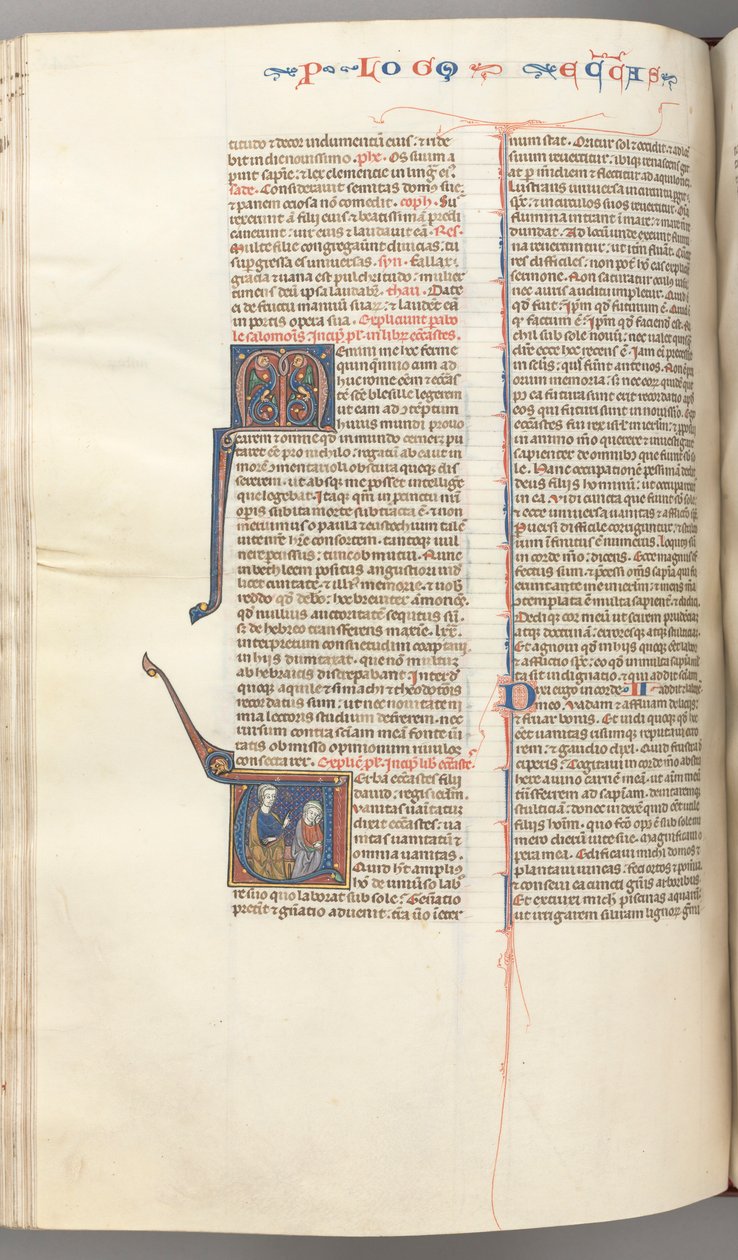 Fol. 247v, Kazatel, historická iniciála V, Šalamounovo učení, c. 1275-1300. od Unbekannt