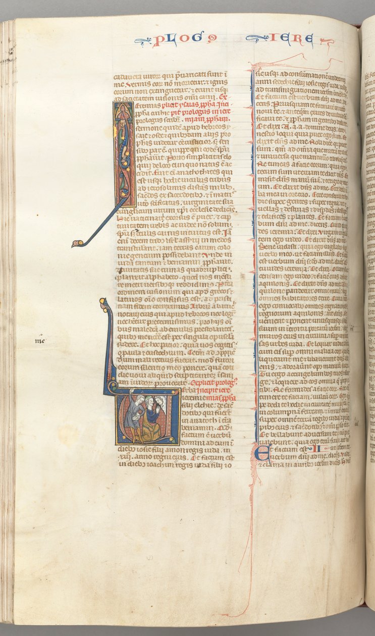 Fol. 292v, Jeremiáš, historická iniciála V, kamenování Jeremiáše, c. 1275-1300. od Unbekannt