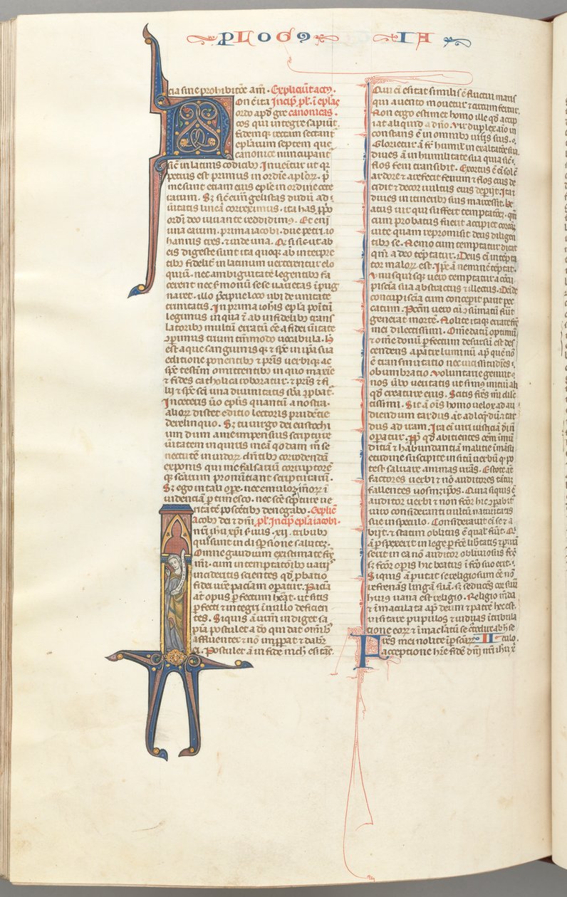 Fol. 476v, Jakub, historická iniciála I, Jakub stojící se svitkem, c. 1275-1300. od Unbekannt
