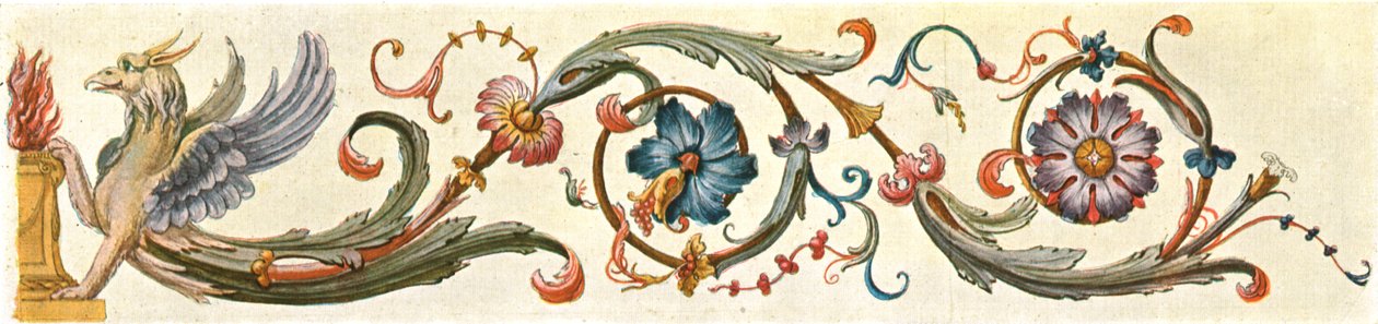 Foliage border design, Německo, 1928. od Unbekannt