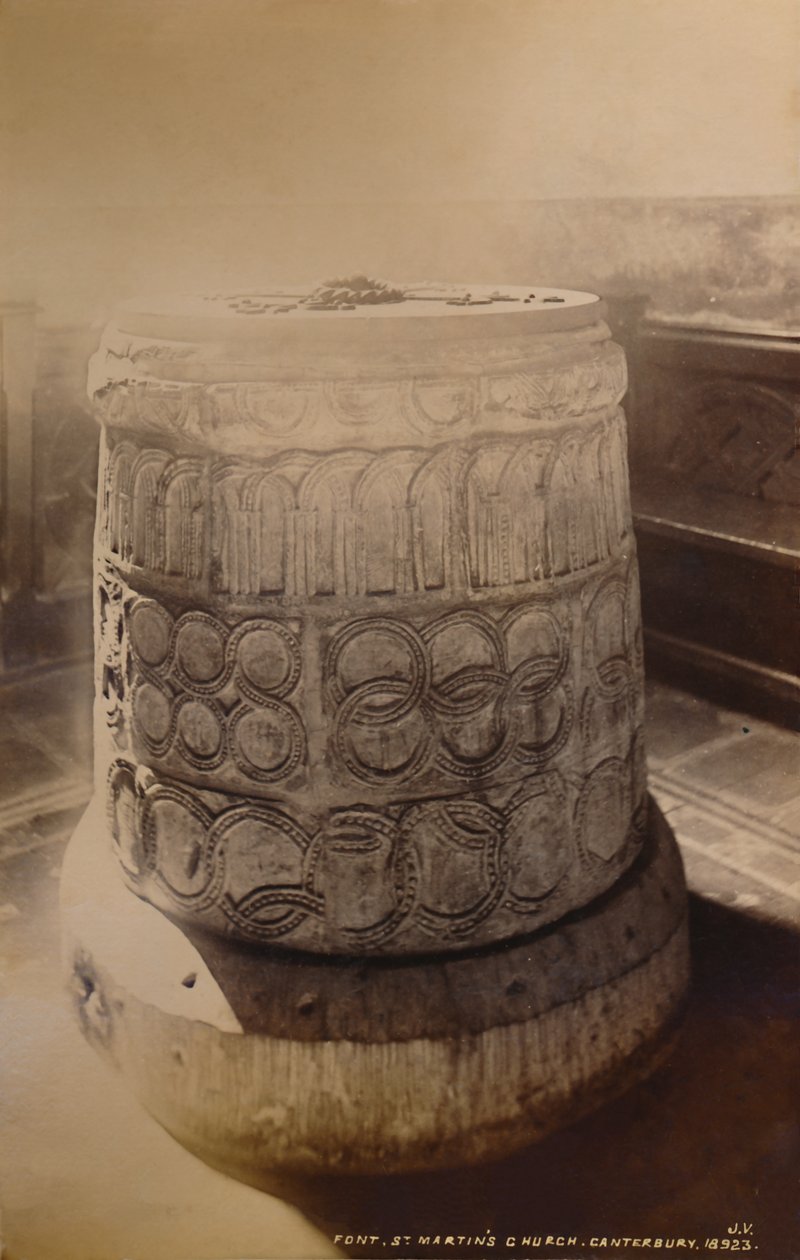 Font, St. Martins Church, Canterbury, 1929. od Unbekannt