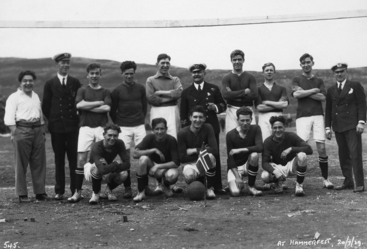 Fotbalový tým, Hammerfest, severní Norsko, 20. července 1929 od Unbekannt
