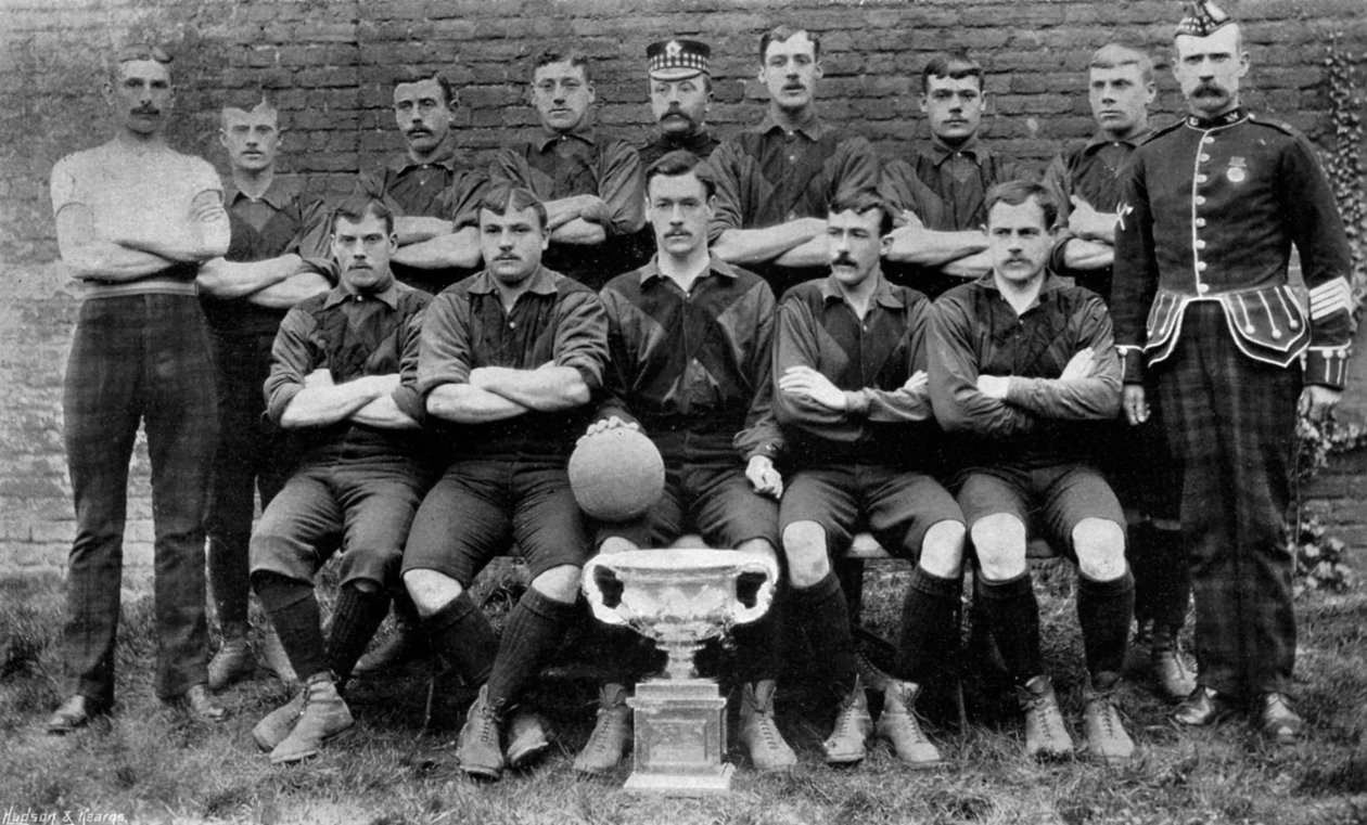 Fotbalový tým 1. Royal Scots Lothian Regiment, 1896 od Unbekannt