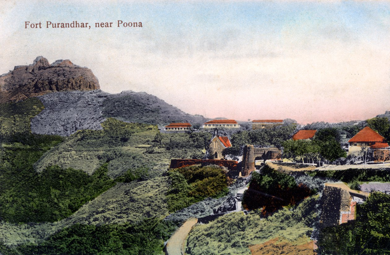 Fort Purandhar, poblíž Pune Poona, Indie, počátek 20. století od Unbekannt