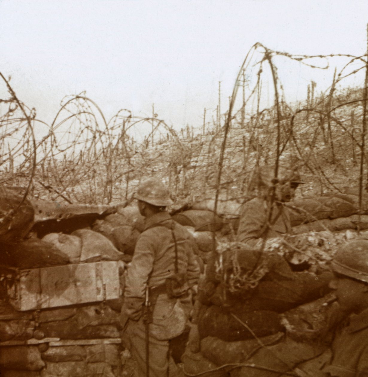 Fosse Froide příkop, Champagne, severní Francie, c1914-c1918 od Unbekannt