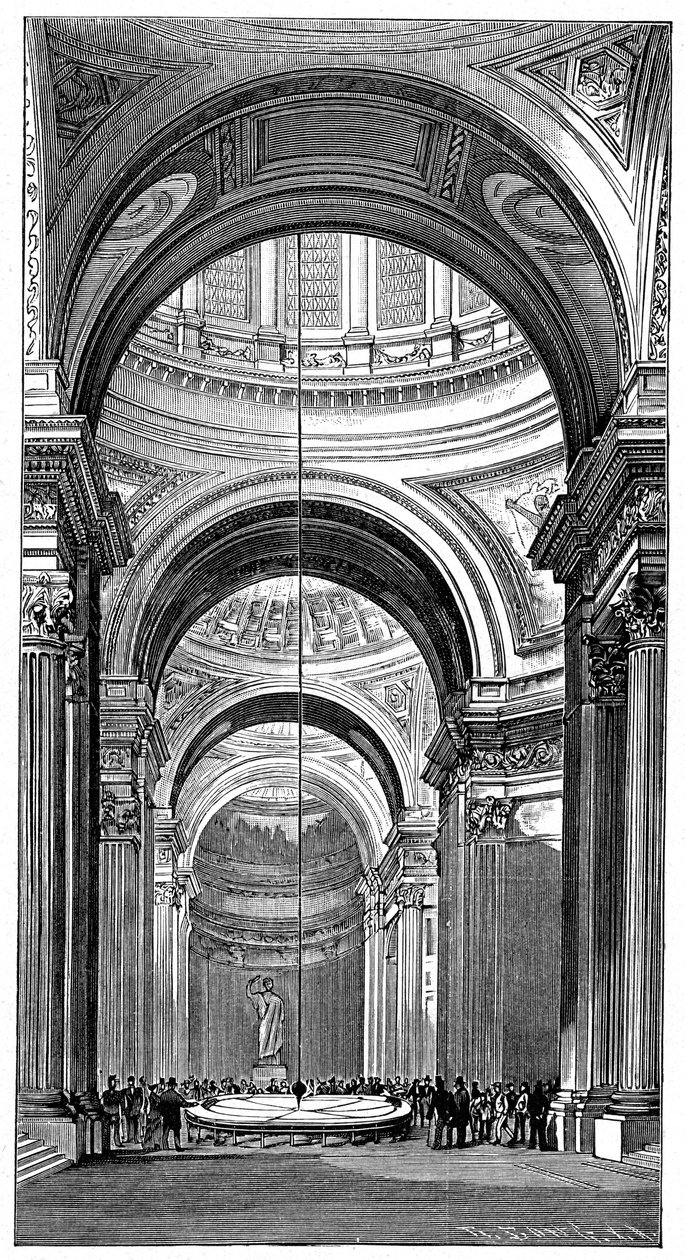 Foucaultovo kyvadlo v Panthéonu, Paříž, 1851, 1900 od Unbekannt
